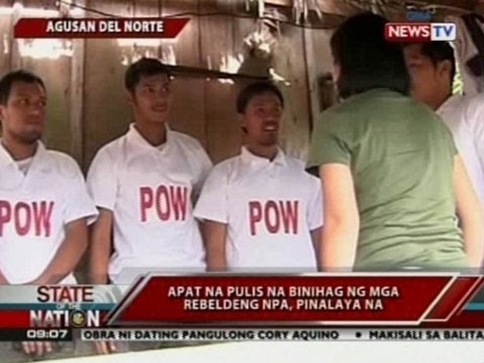 SONA: 4 na pulis na binihag ng mga rebeldeng NPA, pinalaya na