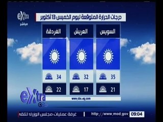 غرفة الأخبار | تعرف على حالة الطقس ودرجات الحرارة ليوم الخميس 13 أكتوبر