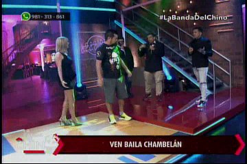 Reto Ven Baila Chambelan entre Leslie Stewart y La Banda