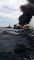 Explosión Buque Tanque Burgos Frente A Las Costas De Boca del Río, Veracruz 24-09-16