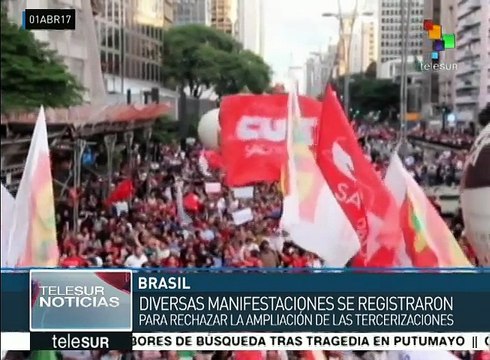 Brasil: manifestaciones masivas en rechazo a política laboral de Temer