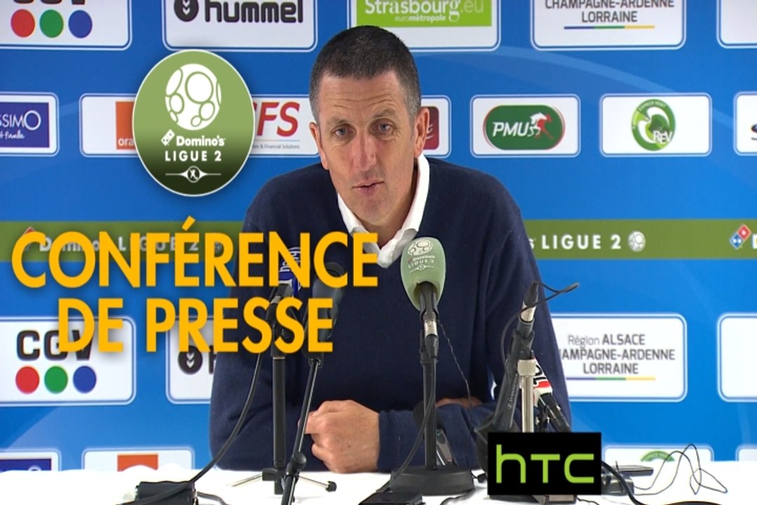 Conférence de presse RC Strasbourg Alsace - FC Sochaux-Montbéliard (-) : Thierry LAUREY (RCSA) - Albert CARTIER (FCSM) - 2016/2017