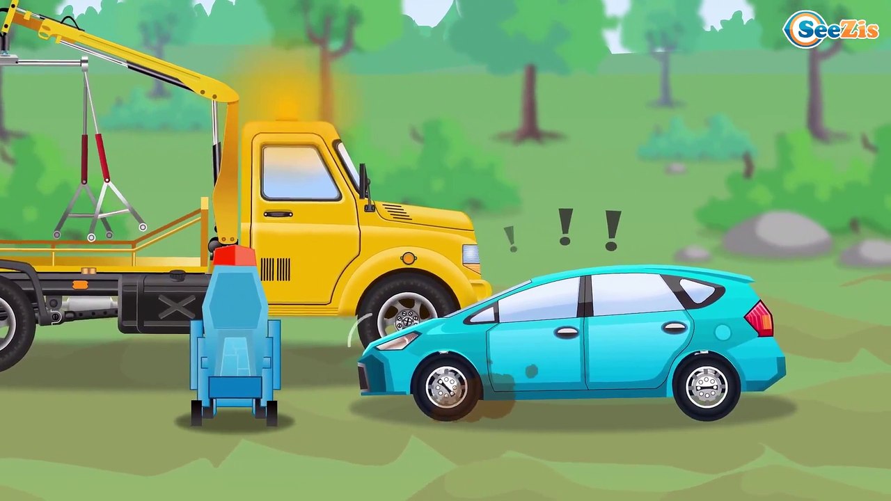 Learn Colors with Tow Truck and The Police Car - Little Cars & Trucks Cartoon for kids