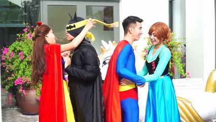 Frozen Elsa CRAZY KNOCKOUT Spiderman's NEW Girl Friend Batman Superman PRANK Anna Hulk Superhero Fun