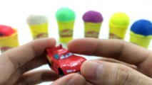 Learn Colors With Play Doh for Children and Toddlers - Surprise Eggs Disney Car Toys for Kids