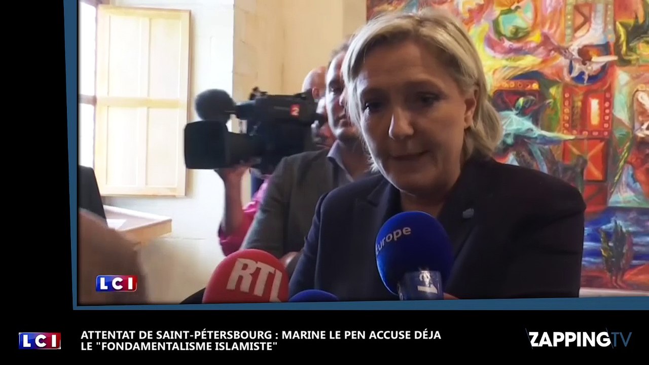 Attentat de Saint-Pétesbourg : Marine Le Pen accuse déjà le "fondamentalisme islamiste" (vidéo)