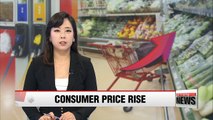 Korea's consumer prices grow at fastest pace in nearly 5 years