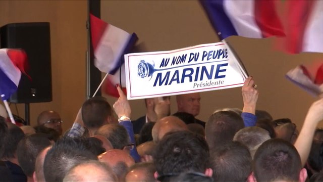 Marine Le Pen cible Macron lors d'un meeting en Eure-et-Loir