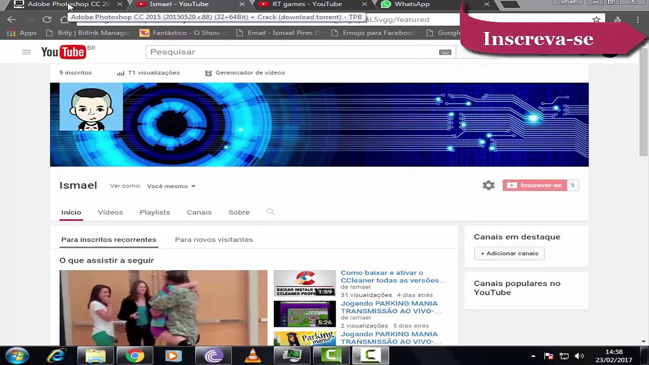 Como Baixar E ativar Adobe Photoshop CC-  O Vídeo tutorial mais rápido do Youtube