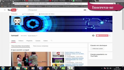 Como Baixar E ativar Adobe Photoshop CC-  O Vídeo tutorial mais rápido do Youtube