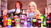 Frozen Elsa & Anna NOT MY LEGS! w/ Spiderman Joker Coca Cola Challenge Maleficent Fun In R