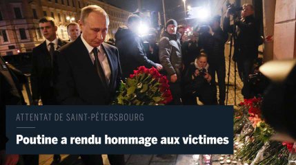 Download Video: Attentat à Saint-Pétersbourg : Vladimir Poutine a rendu hommage aux victimes