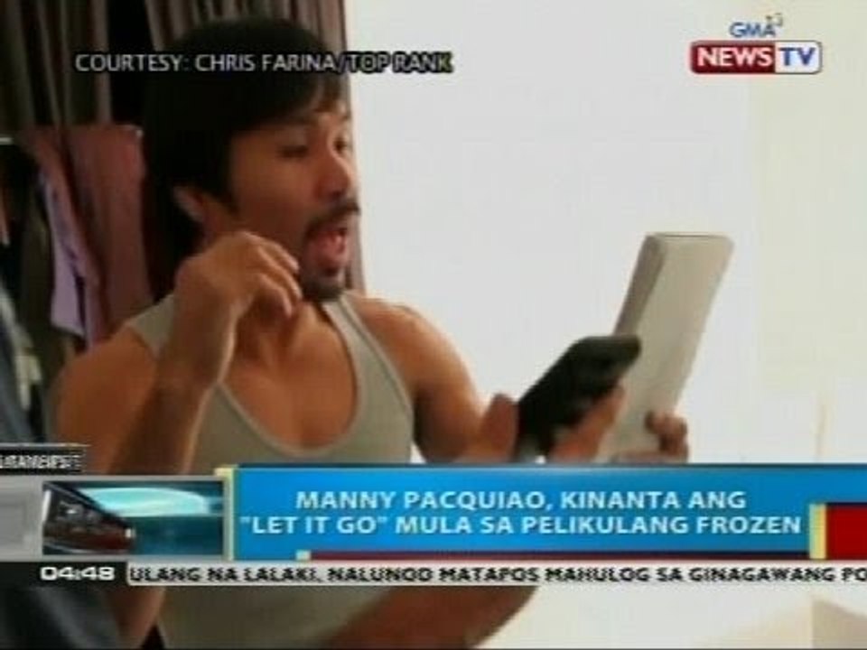 BP: Manny Pacquiao, bumirit sa kantang 'Let It Go'