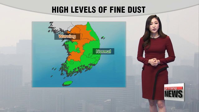 High concentration of fine dust will clear up with tomorrow's rain