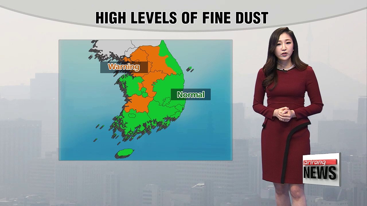 High concentration of fine dust will clear up with tomorrow's rain
