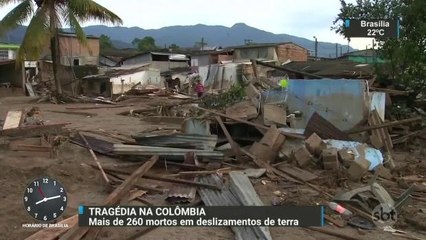 Passa de 260 o número mortos em deslizamentos de terra na Colômbia