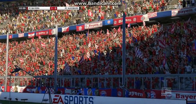 LEWANDOWSKI GOAL BAYERN MUNICH VS AUGSBURG BUNDESLIGA FIFA 17 HIGHLIGHTS 01 04 17
