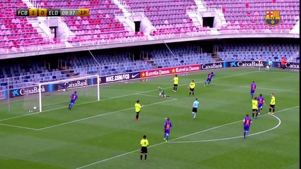 All 12 Barça B goals against Eldense on Saturday, in one minute