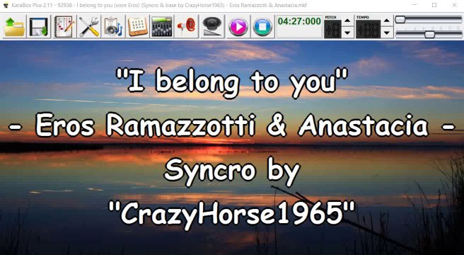 Eros Ramazzotti Anastacia - I belong to you (voce Eros) (Syncro by CrazyHorse1965) Karabox - Karaoke