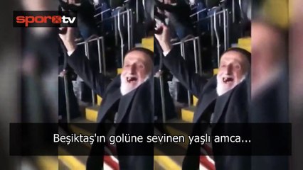 Yaşlı amcanın gol sevinci!