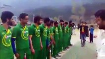 Kashmiri Cricketers singing Pakistani Anthem during a match in Kashmir