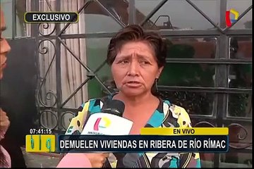SMP: demuelen viviendas en ribera de río Rímac