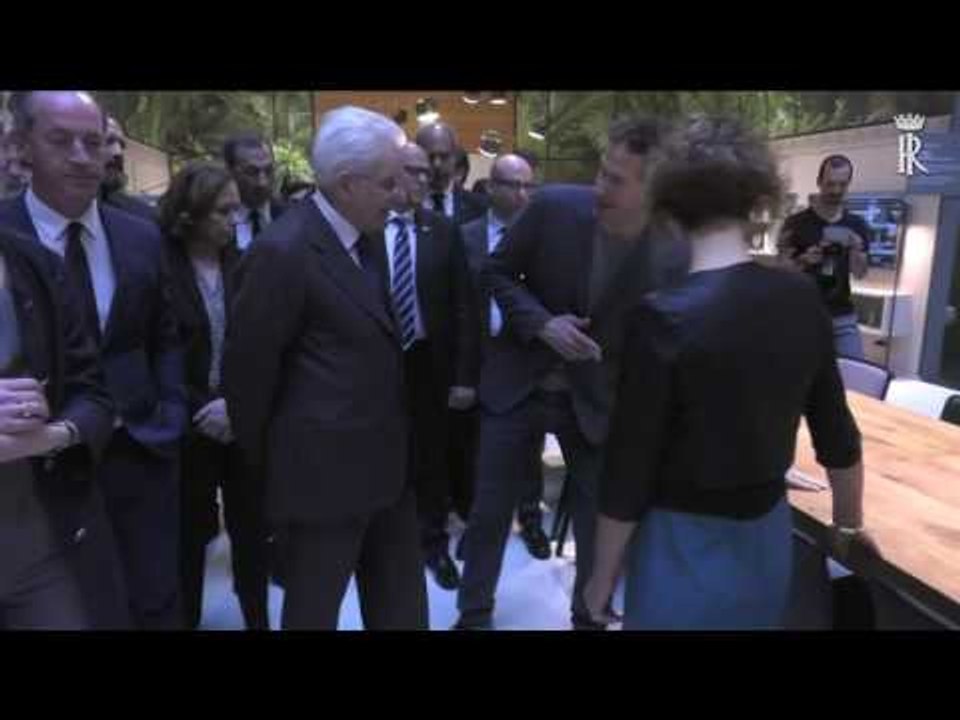 Milano - Mattarella visita i padiglioni del Salone del Mobile (04.04.17)