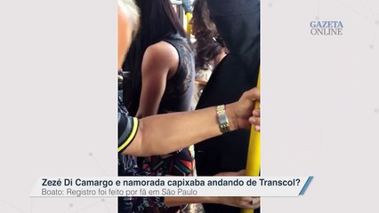 Zezé Di Camargo e namorada capixaba andando de Transcol?