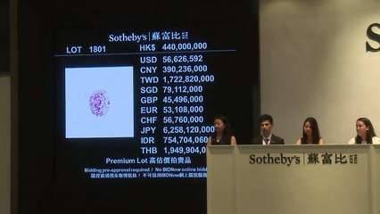 'Pink Star' diamond fetches record $71.2 mn in Hong Kong