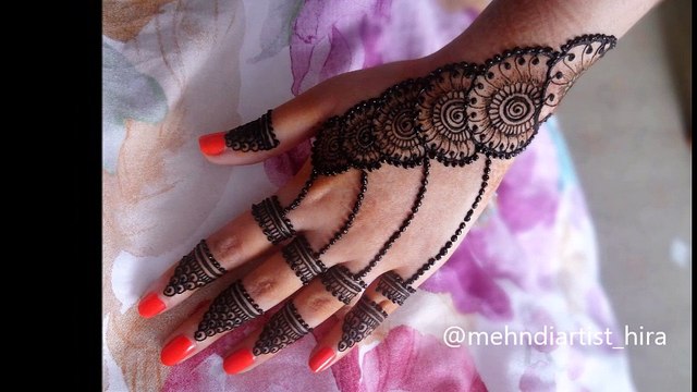 How to apply new latest Easy simple henna mehndi designs for hands tutorial for beginners for eid,diwali,weddings