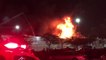 Los Angeles Commercial Fire Sends Flames Into Night Sky