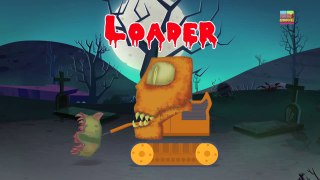 Scary Construction Vehicle _ Halloween cars and trucks _ Cars For Children-8TNt