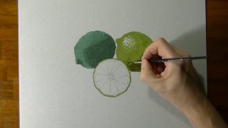 Drawing of some limes - How to draw 3D Art-t