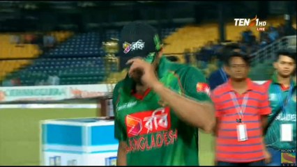 Post match presentation (Mashrafe)