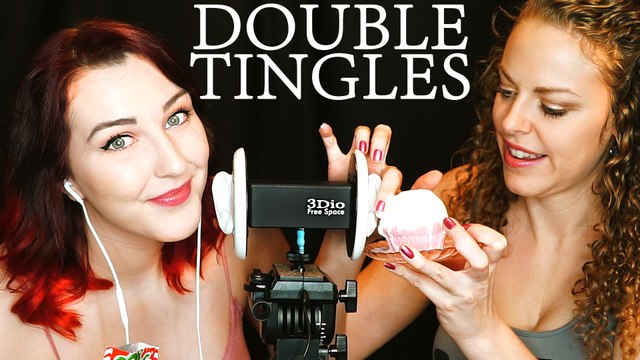 Double Tingles! (Bath bombs, Shaving Cream, Fizz, Whispers, Pop Rocks, Gloves) Binaural ASMR Sounds