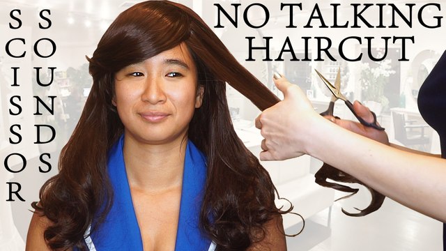 ASMR Haircut No Talking Sounds for Sleep - Binaural Scissor Sounds