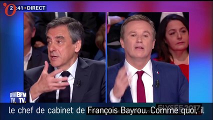 2e débat de la présidentielle : vive passe d’armes entre Fillon et Dupont-Aignan