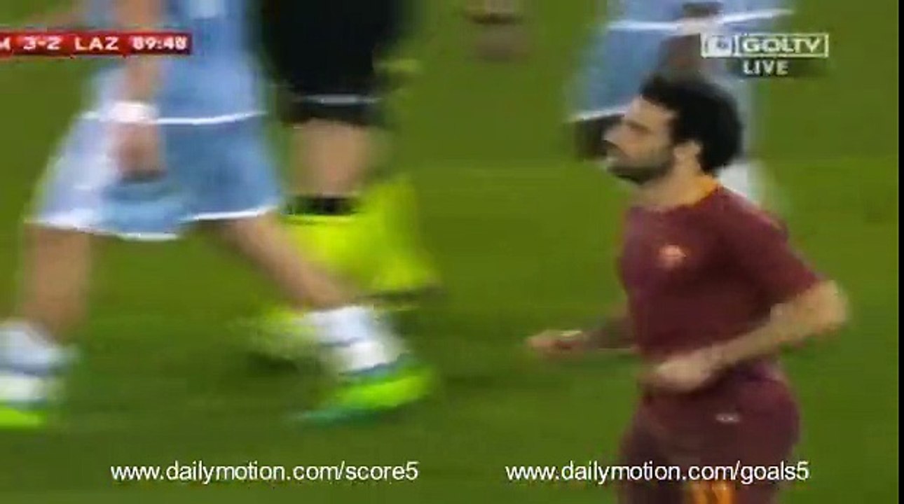 Mohamed Salah 2 nd Goal AS Roma 3 - 2 Lazio Coppa Italia 4-4-2017