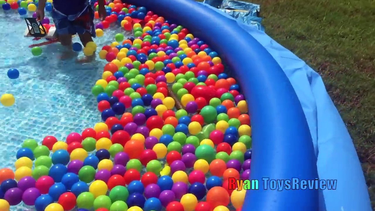 HUGE EGGS HUNT SURPRISE TOYS CHALLENGE Gaint Ball Pit Huge pool Chocolate Egg Disney Cars Toys Train