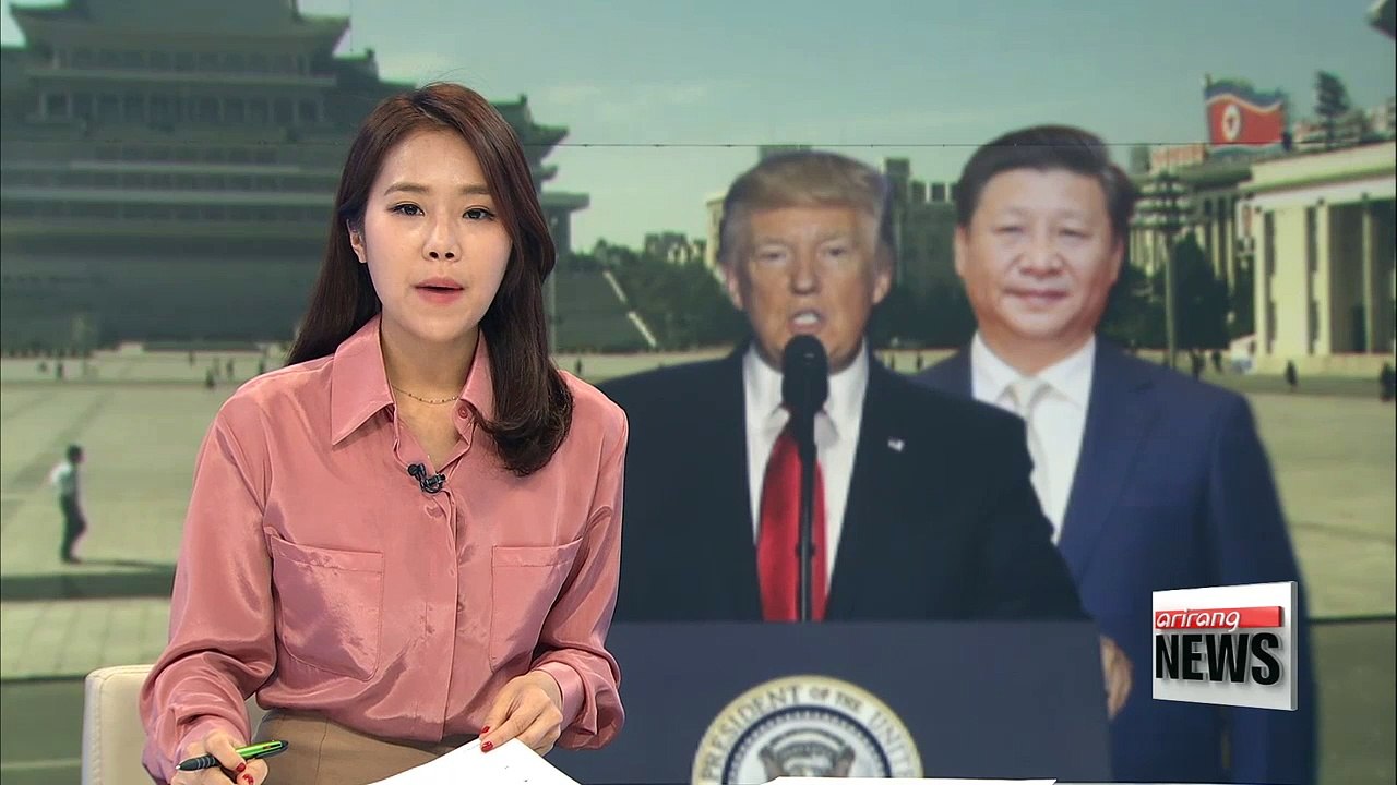 Trump calls N. Korea "humanity problem", vows cooperation with China