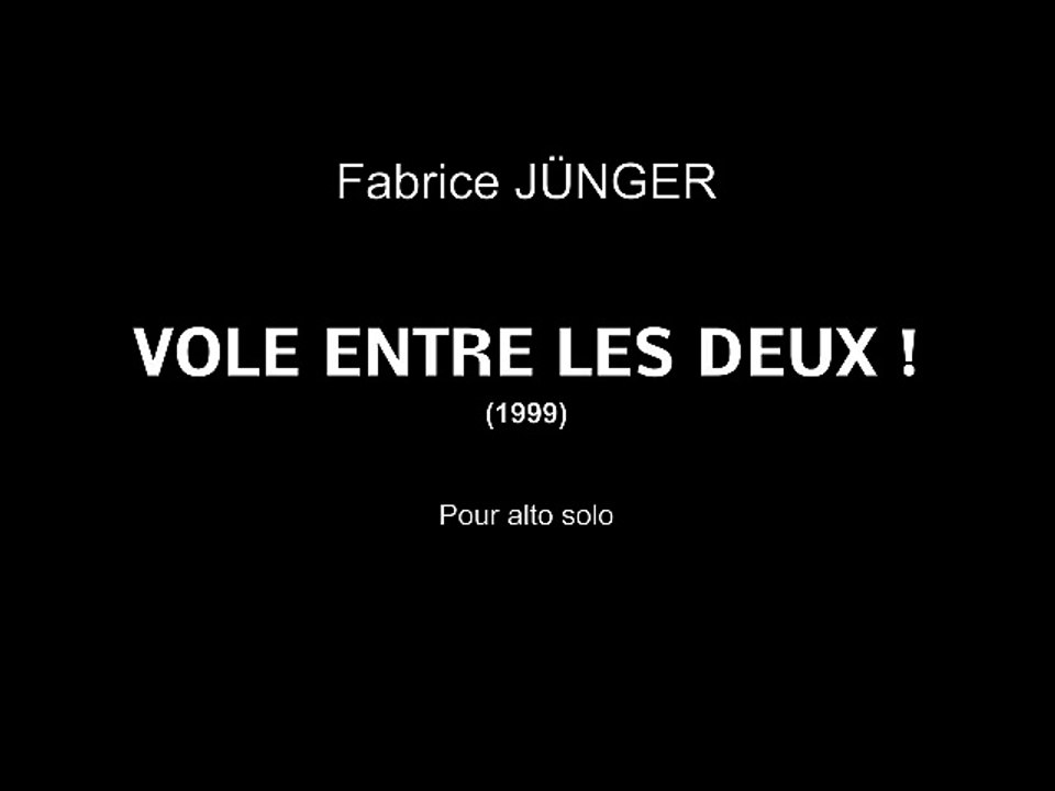 Fabrice JÜNGER Vole entre les deux !