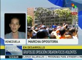 Venezuela: manifestación opositora caracterizada por focos violentos
