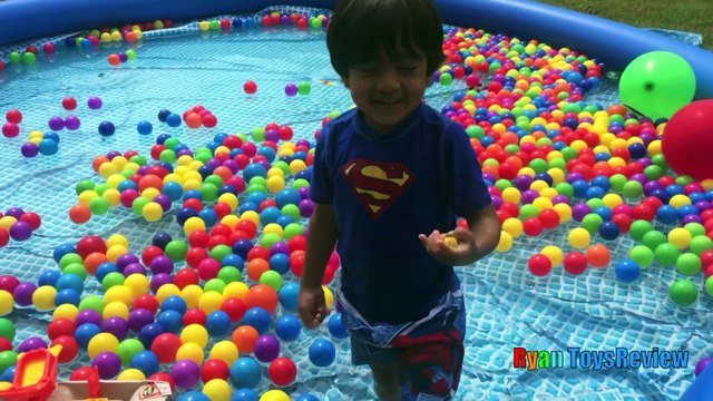 BALLOON POP SURPRISE TOYS CHALLENGE giant ball pit in Huge pool Kinder Egg Disney Cars Toys