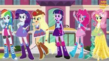 MY LITTLE PONY Equestria Girls Transforms Mane 6 into Princess Dresses MLP Coloring Video for Kids
