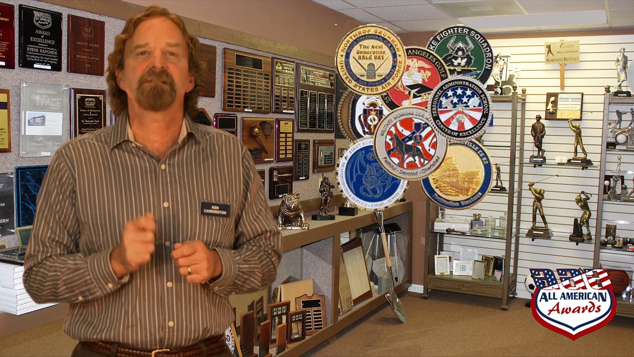 Challenge Coins, Charleston SC, All American Awards, awards guy.com, trophy shop, custom awards and engraving