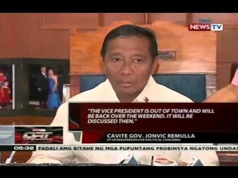 VP Binay, inimbitahan ng Senado sa pagdinig sa Nov. 6 tungkol sa umano'y mga anomalya sa Makati