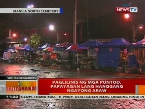 BT: Paglilinis ng mga puntod, papayagan lang hanggang ngayong araw