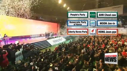 Korea set for five-way presidential race as parties settle on nominees