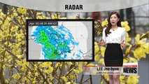 Rain and lower temps nationwide
