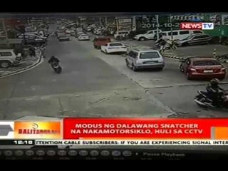 BT: Modus ng dalawang snatcher na nakamotorsiklo, huli sa CCTV